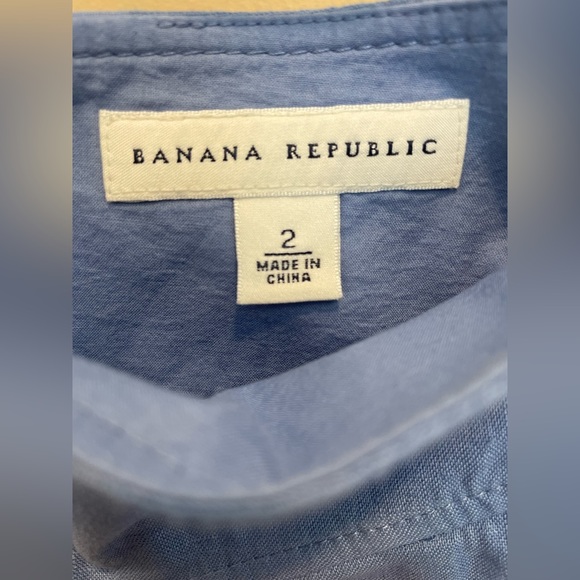 Banana Republic Pleated Chambray Skirt | 2 | - Picture 3 of 5